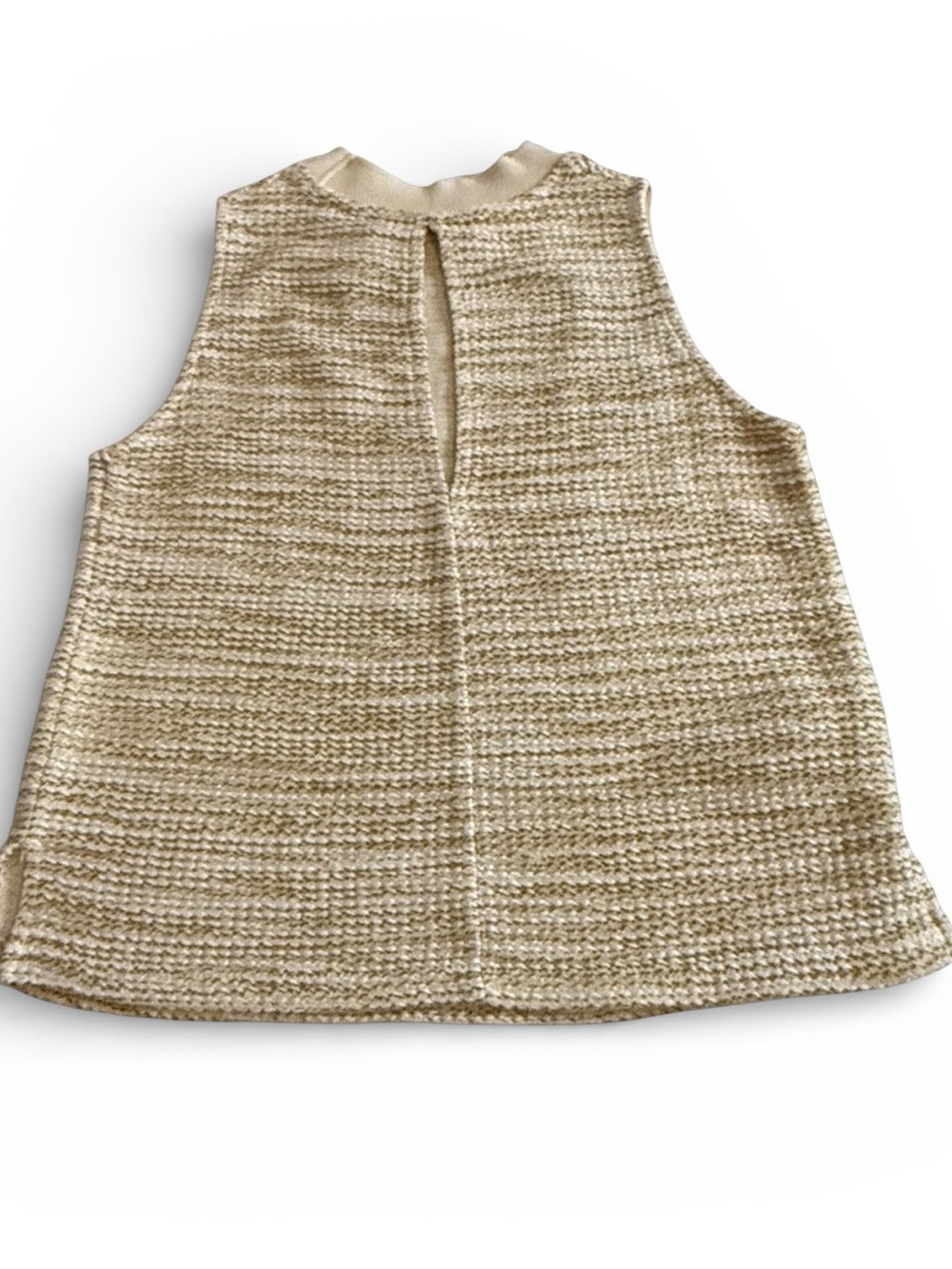 MNG Cream Textured Knit Tank Top Women's M Minimalist Modern Capsule Layering - Picture 8 of 8